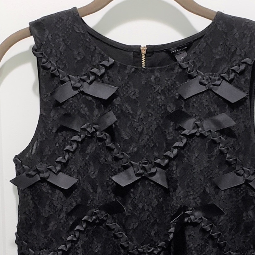 *SOLD* Ann Taylor Satin Bow Lace Tank Top XS - Picture 4 of 8